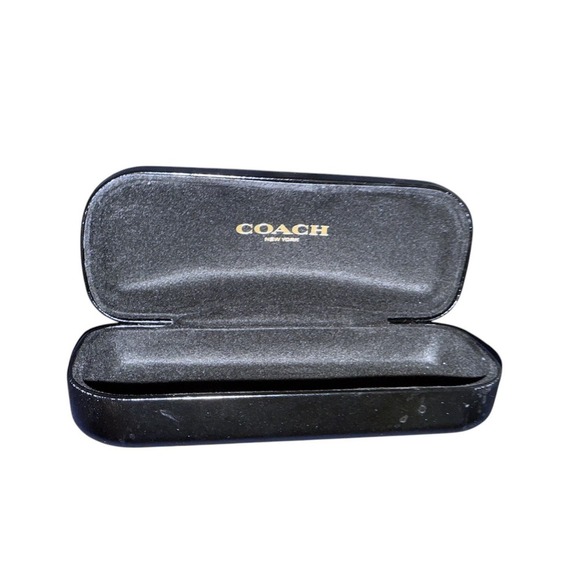 COACH New York - Black Leather Clamshell  Eyeglass Case Only‎ - Picture 3 of 3